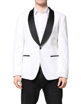 Dolce & Gabbana White Nylon Single Breasted Coat Blazer -   -  Dolce & Gabbana.